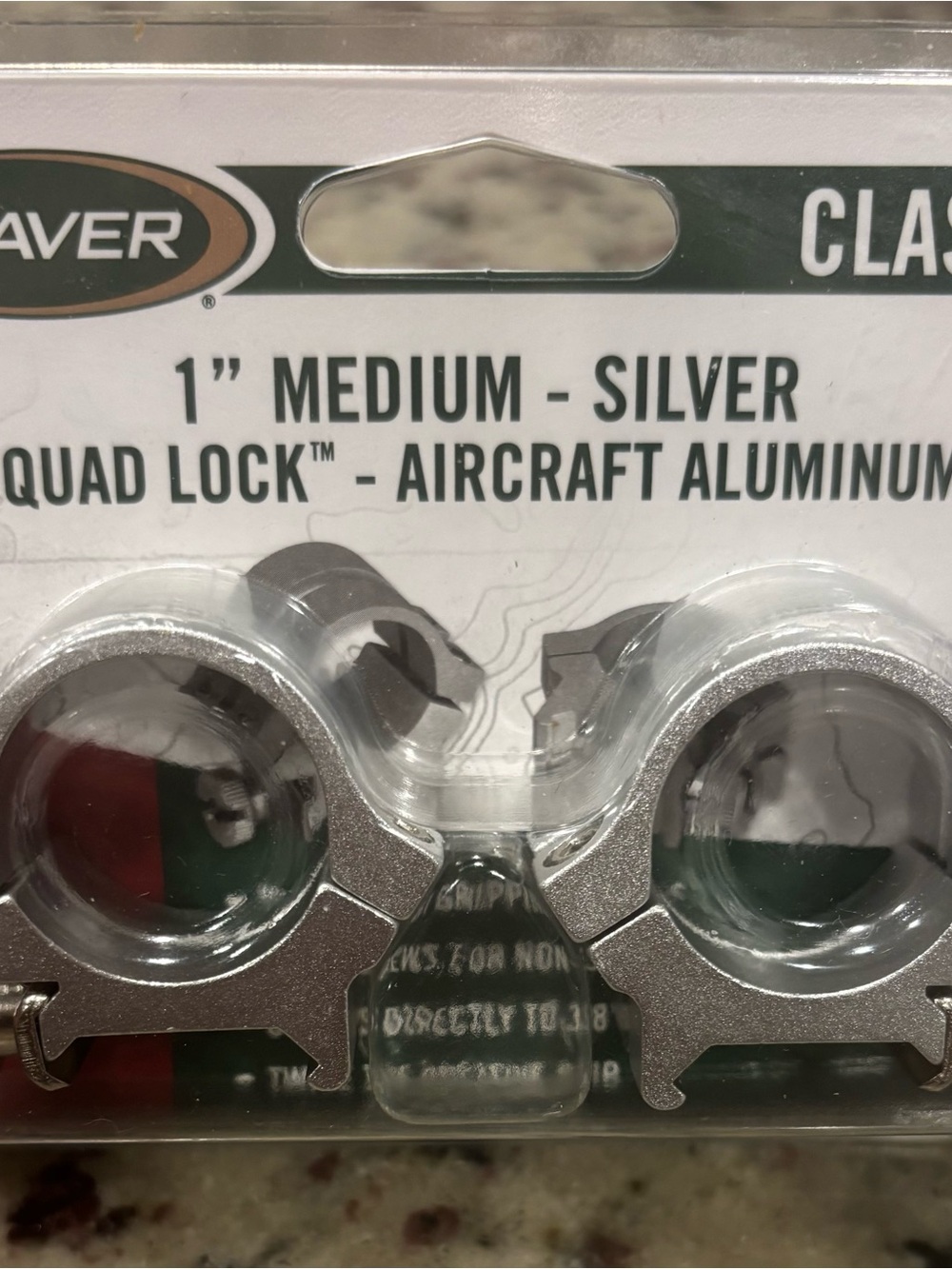 Weaver Quad Lock Scope Rings - Picture 3 of 5